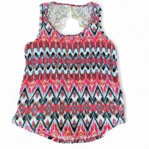 No Boundaries Multicolor Aztec Print Tank Top